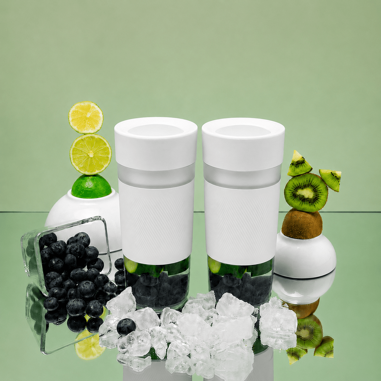 Crushgo Duo-Set White – 2× Power Akku-Mixer